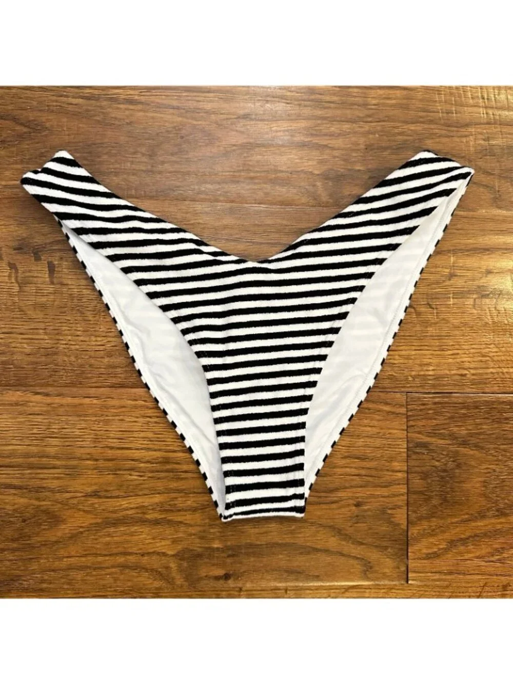 NWT Frankies Bikinis Enzo Terry Striped Bikini Bottoms